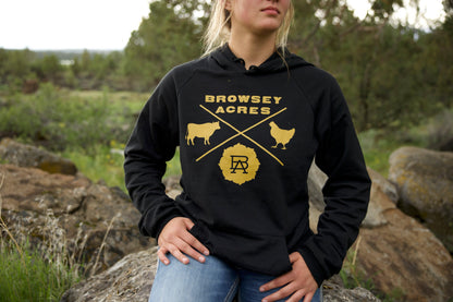 Browsey Acres Compass Logo Hoodie - Browsey Acres Inc